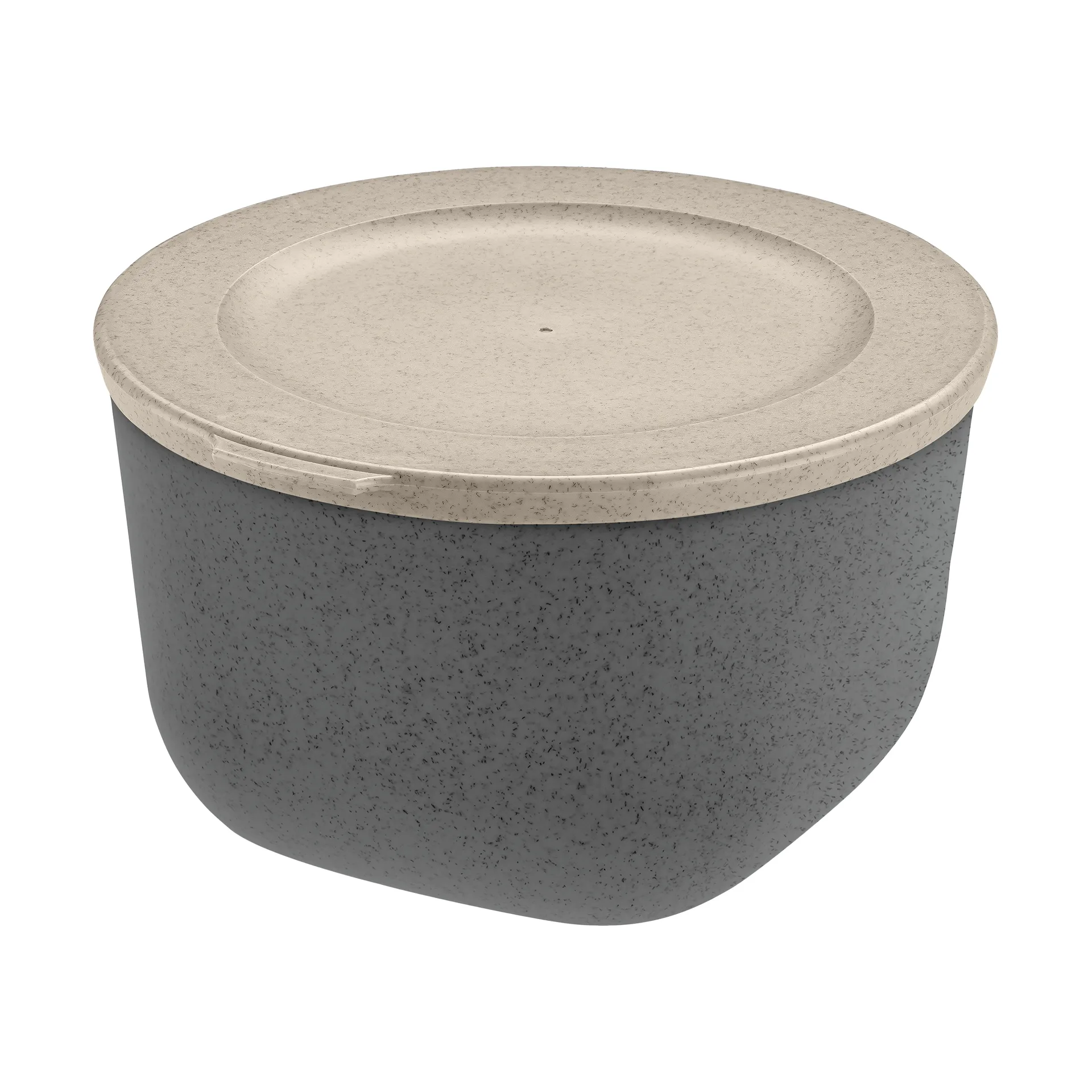 Connect schaal met deksel 1 L biocirculaire thermoplast, Nature ash grey Koziol