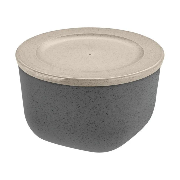 Connect schaal met deksel 1 L biocirculaire thermoplast - Nature ash grey - Koziol