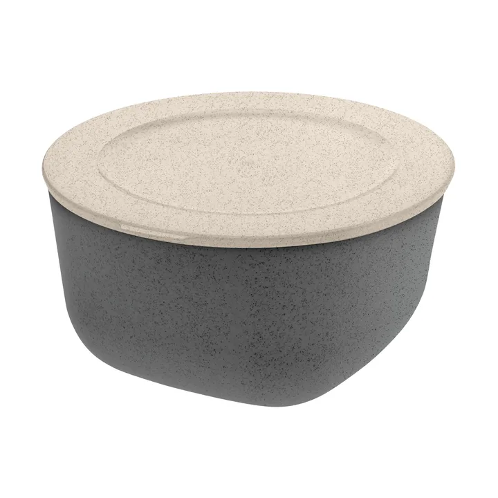 Connect schaal/kom met deksel 2 L biocirk thermoplast - Nature ash grey - Koziol