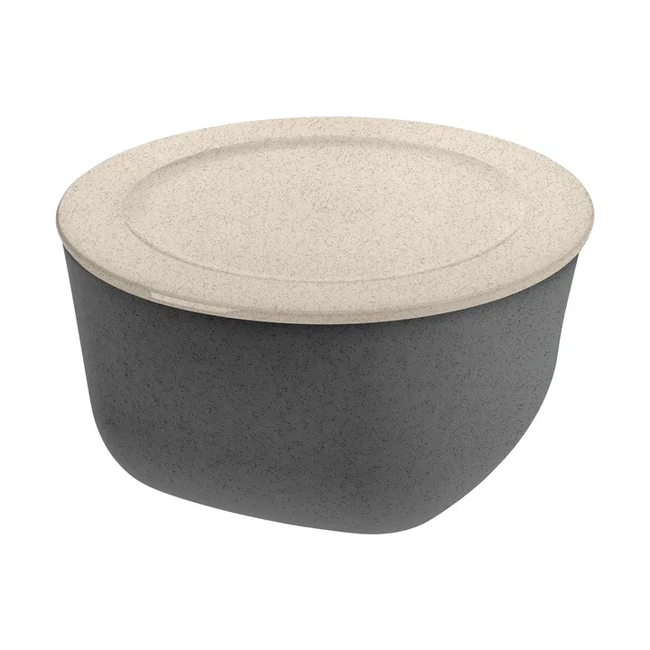 Connect schaal/kom met deksel 4 L biocirk thermoplast - Nature ash grey - Koziol