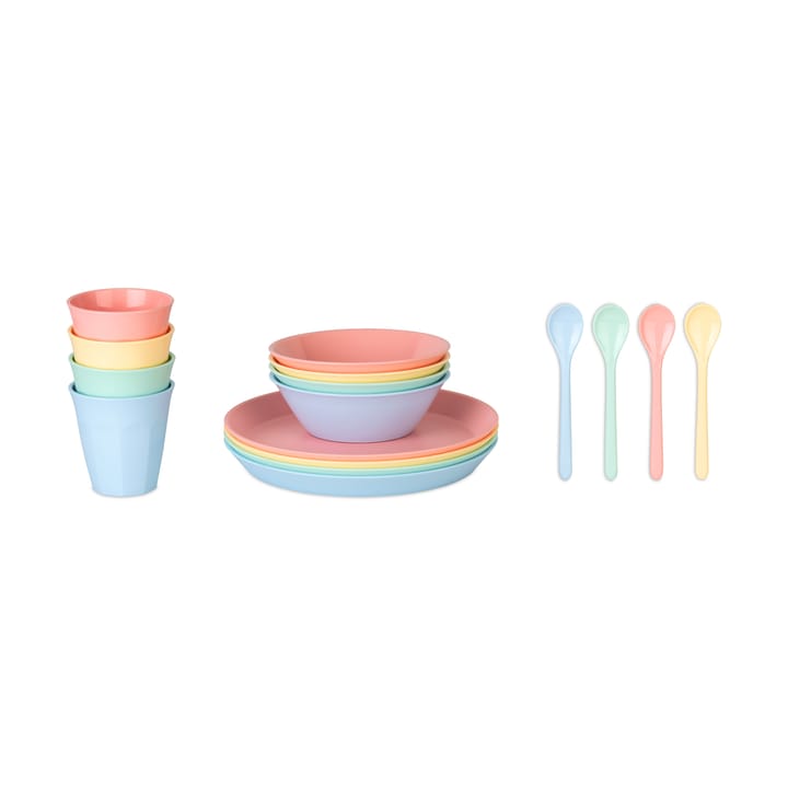 Nora Macarons servies 16-delig - Multi - Koziol