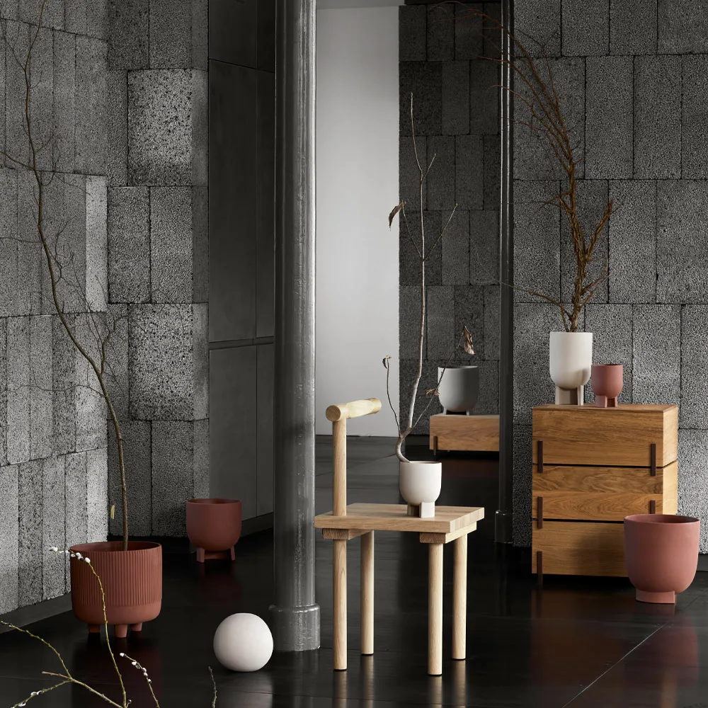 Bowl kom, grey engobe, small Kristina Dam Studio