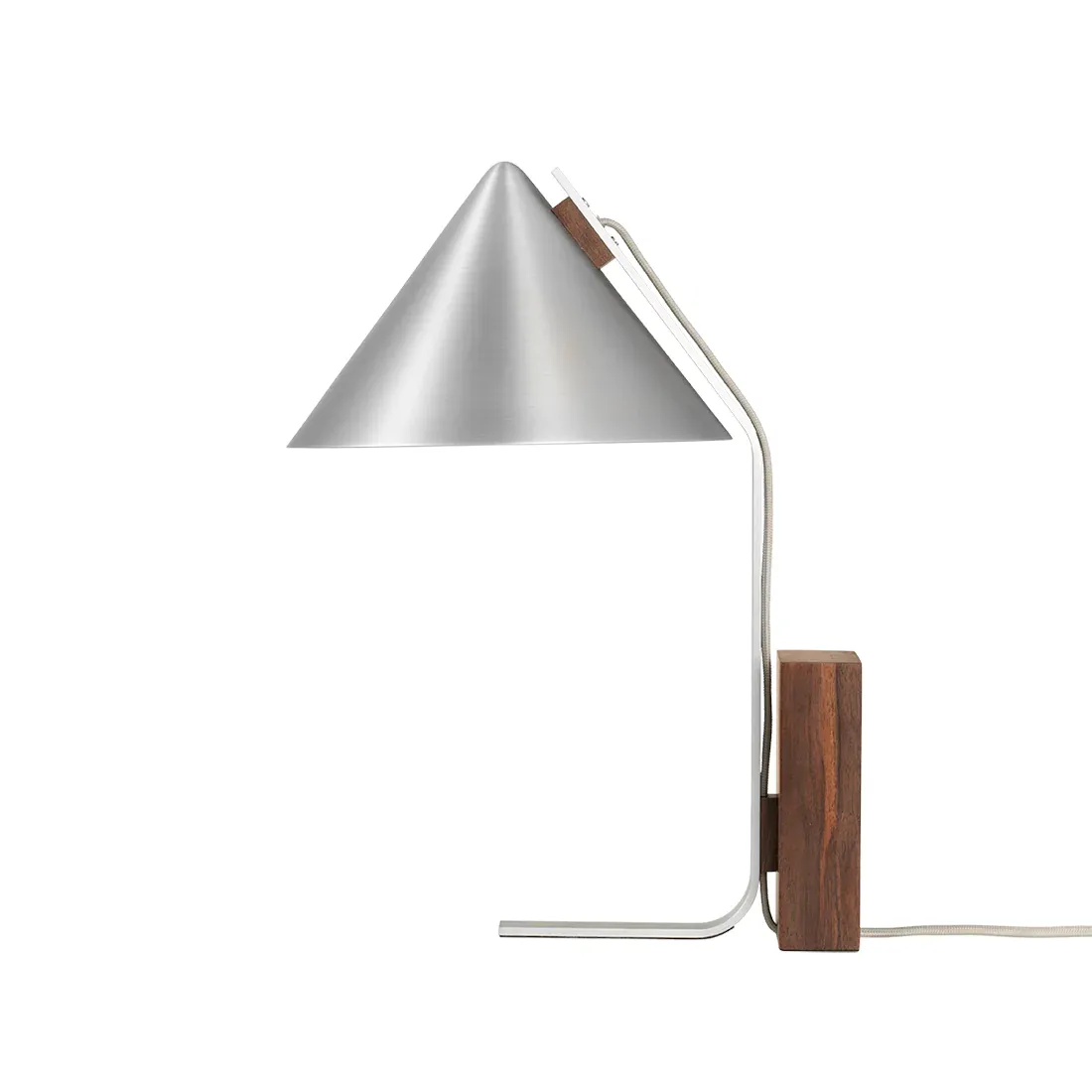 Cone tafellamp, Aluminium-walnoot Kristina Dam Studio