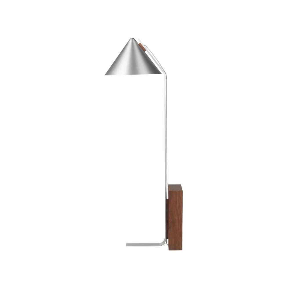 Cone vloerlamp, aluminium geborsteld Kristina Dam Studio