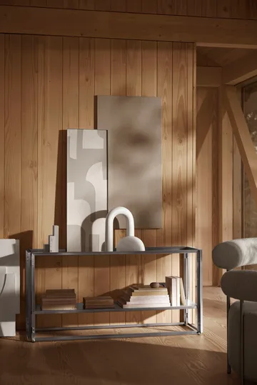 Foldable console 124x60 cm - Geborsteld roestvrij staal - Kristina Dam Studio