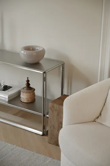 Foldable console 124x60 cm - Geborsteld roestvrij staal - Kristina Dam Studio