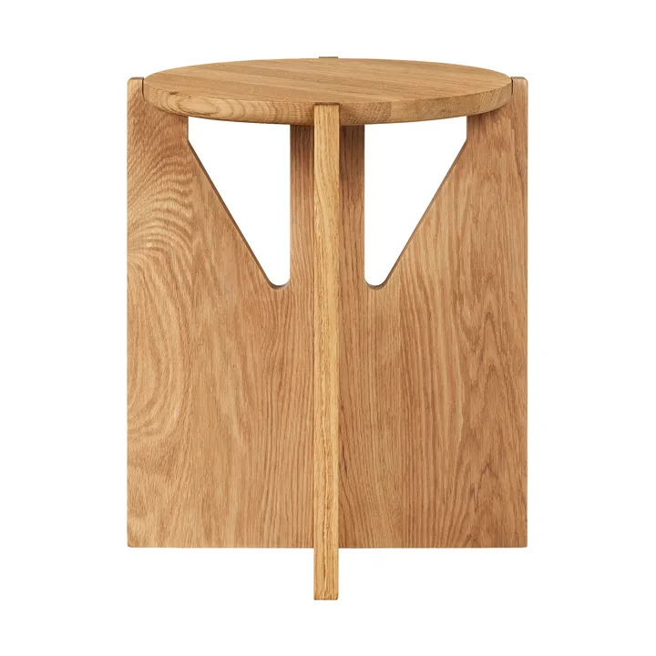Simple ronde kruk Ø36 cm - Warm gelakt eik - Kristina Dam Studio