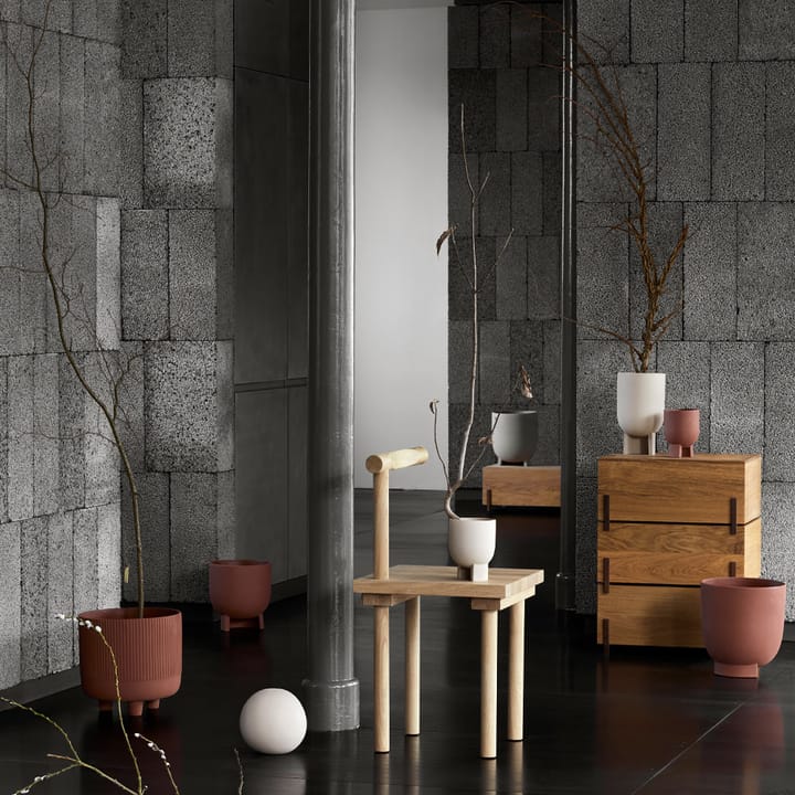 Stack opbergdoos, oak, 3-delig, donker geoliede walnoothouten poten Kristina Dam Studio