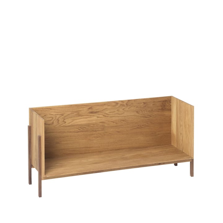 Stack plank - oak, single, donkergeoliede walnoothouten poten - Kristina Dam Studio