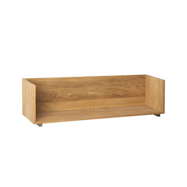 Stack wandplank - oak, console van donkergeolied walnoothout - Kristina Dam Studio