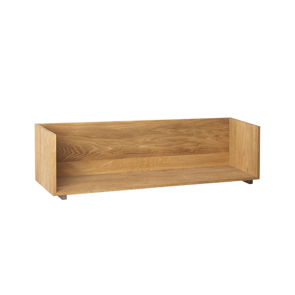 Kristina Dam Studio Stack wandplank oak, console van donkergeolied walnoothout