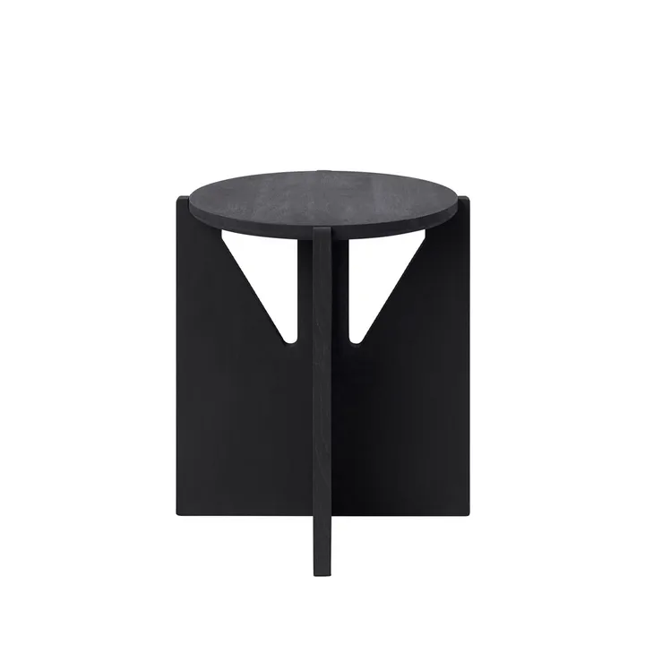 Stool ronde kruk - Oak black, Ø36x42 cm - Kristina Dam Studio