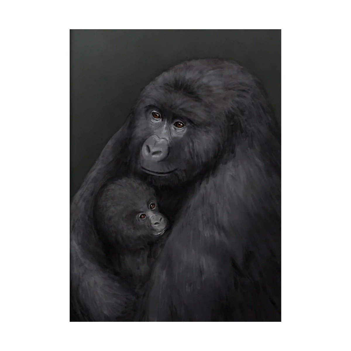Kunskapstavlan Bergsgorillan poster 30x40 cm | Scandinavisch Interieur | Posters | Multi