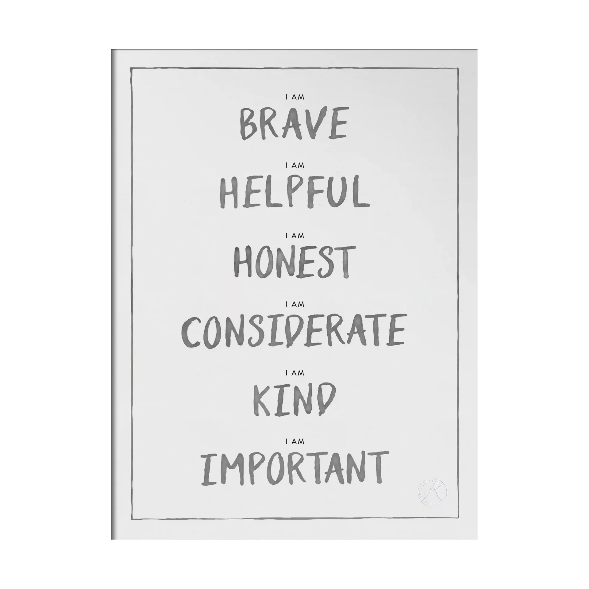 I am poster 30x40 cm, Donkergrijs Kunskapstavlan®