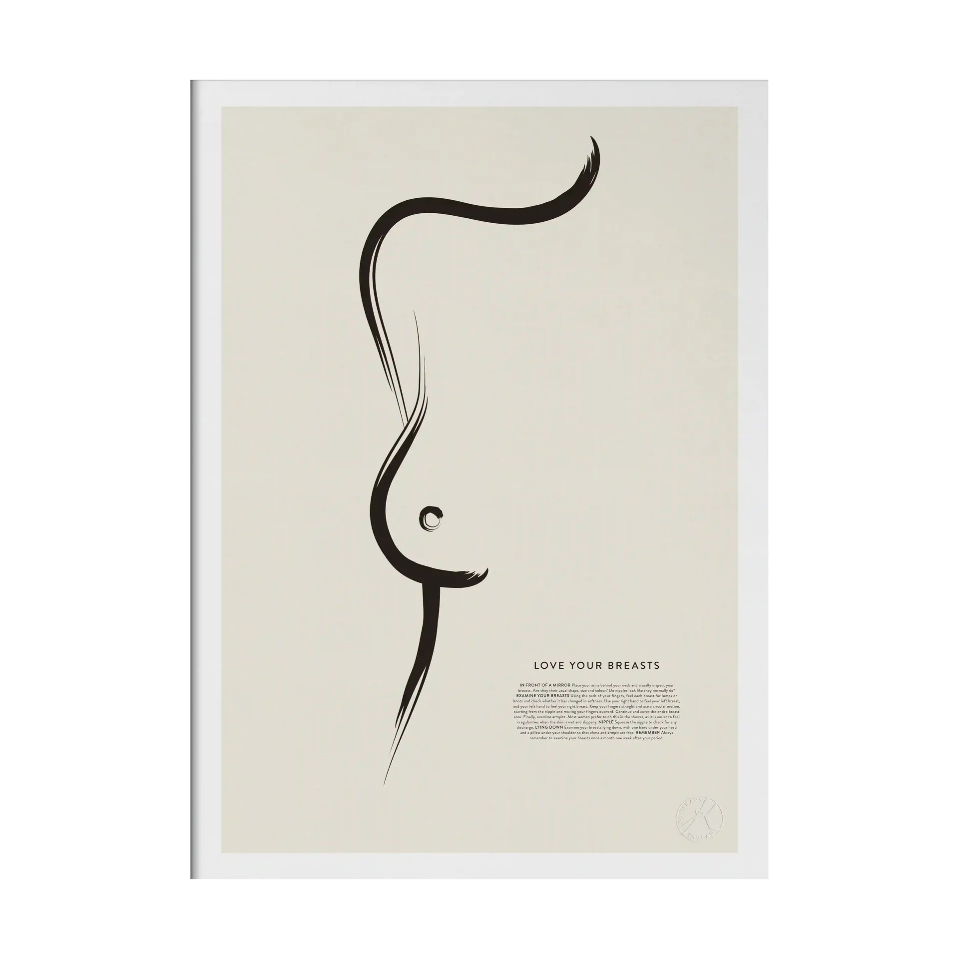 Love your breasts poster, 30x40 cm Kunskapstavlan®