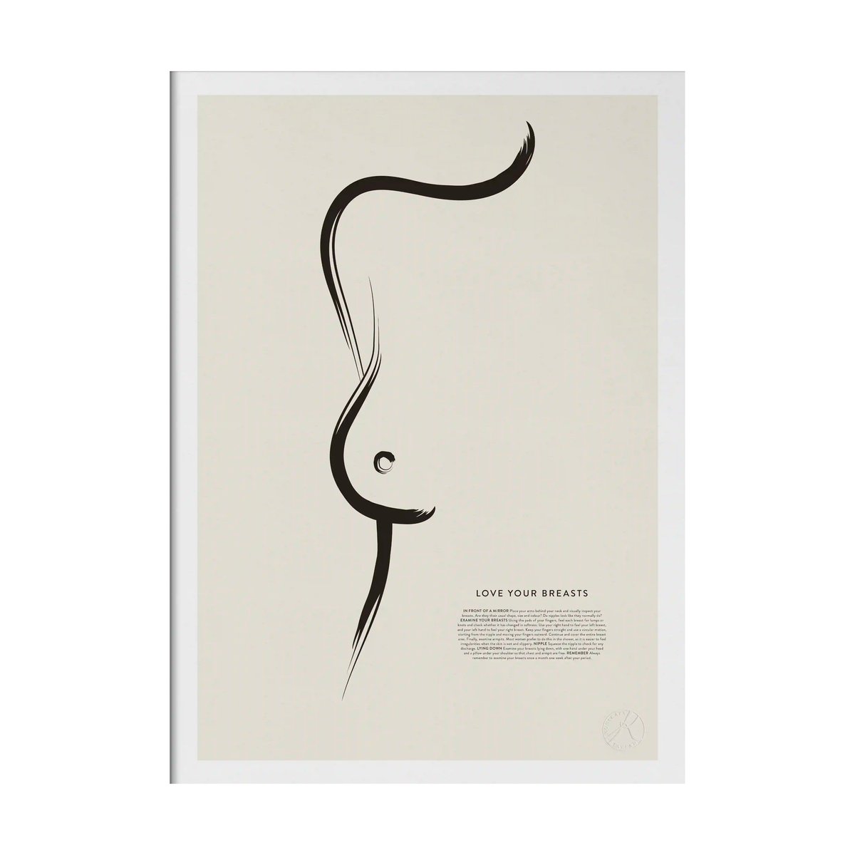 Kunskapstavlan Love your breasts poster 50x70 cm | Scandinavisch Interieur | Posters | Wit