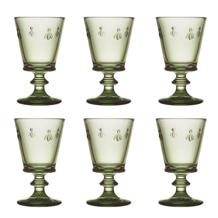 Abeille wijnglas 24 cl 6 pack - Olijfgroen - La Rochère