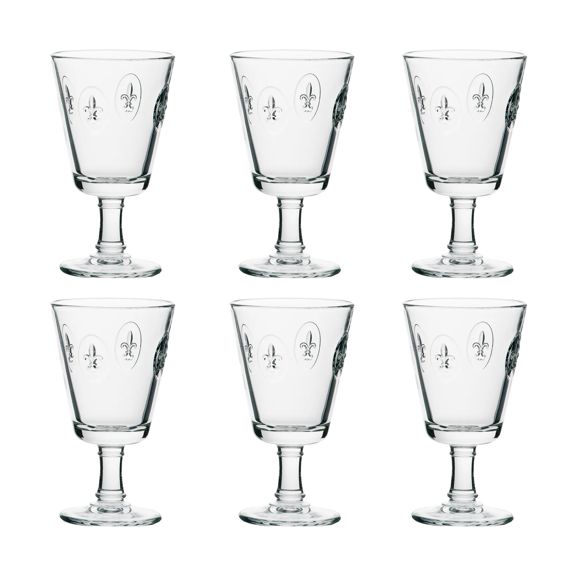 Fleur de Lys wijnglas 24 cl 6-pack, Transparant La Rochère