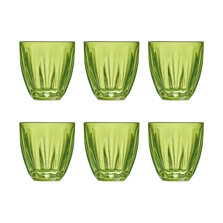 Lily waterglas 6-pack - Kiwi‑groen - La Rochère