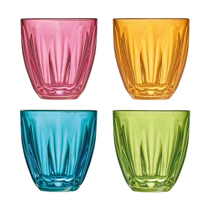 Lily waterglas verschillende kleuren - 4 stuks - La Rochère