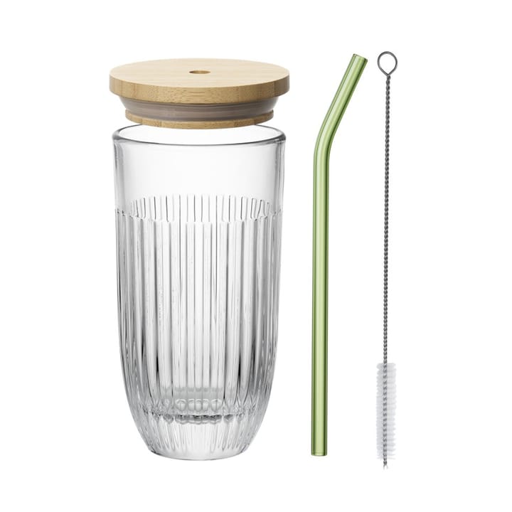 Ouessant smoothieglas met deksel en rietje 43 cl, Transparant La Rochère
