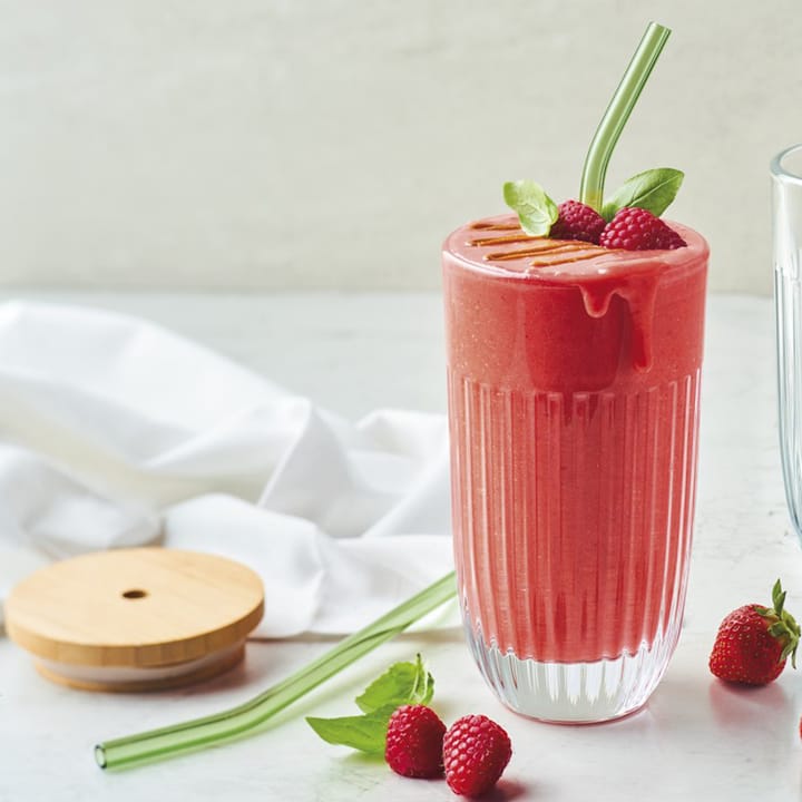 Ouessant smoothieglas met deksel en rietje 43 cl, Transparant La Rochère