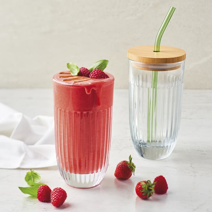 Ouessant smoothieglas met deksel en rietje 43 cl, Transparant La Rochère