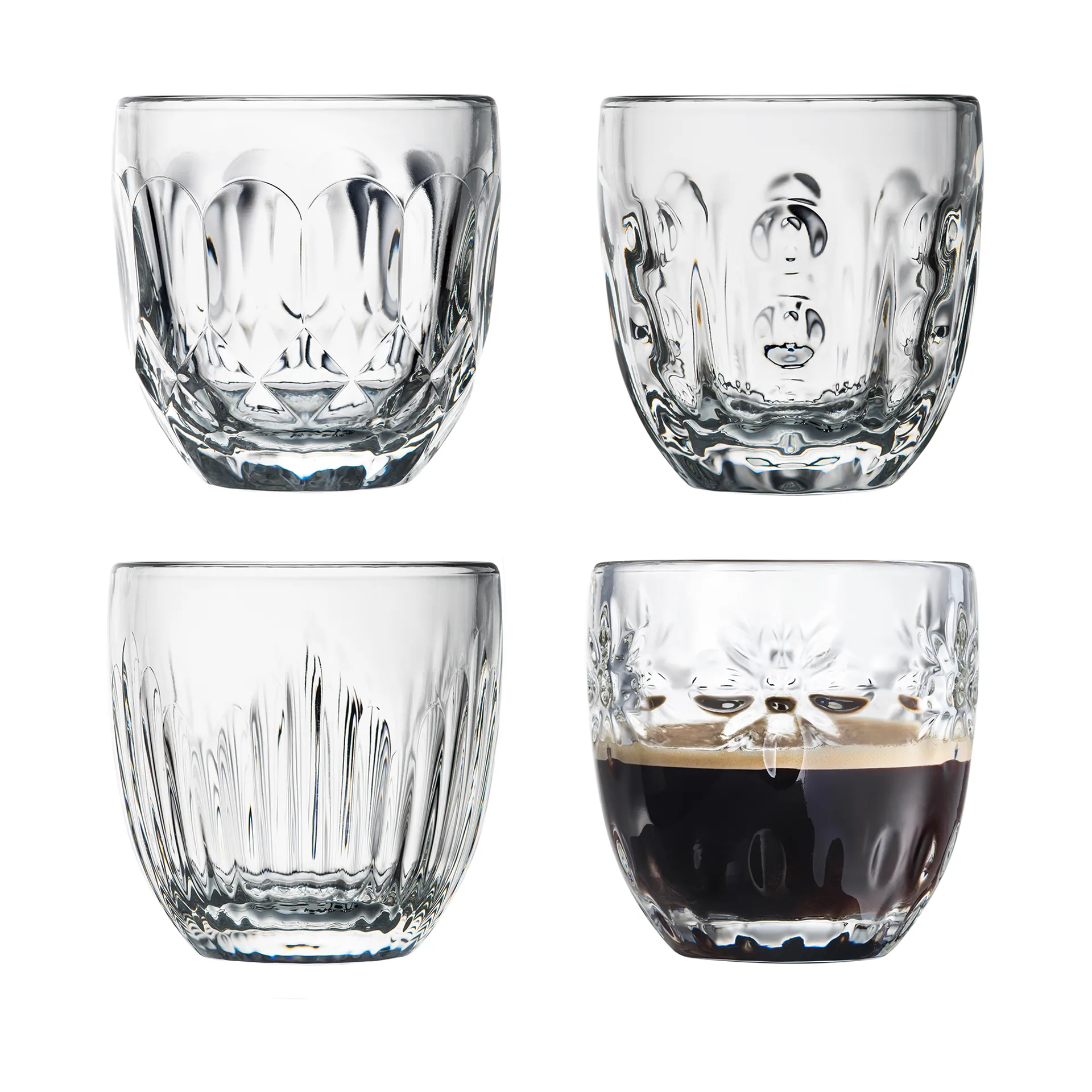 Troquet espressoglas 10 cl 4-delig, Transparant La Rochère