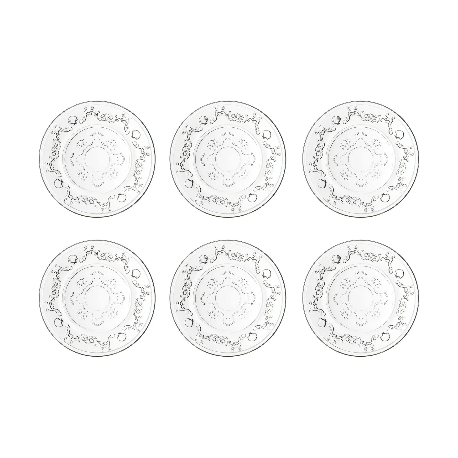 Versailles bordje 6-pack, Glas La Rochère