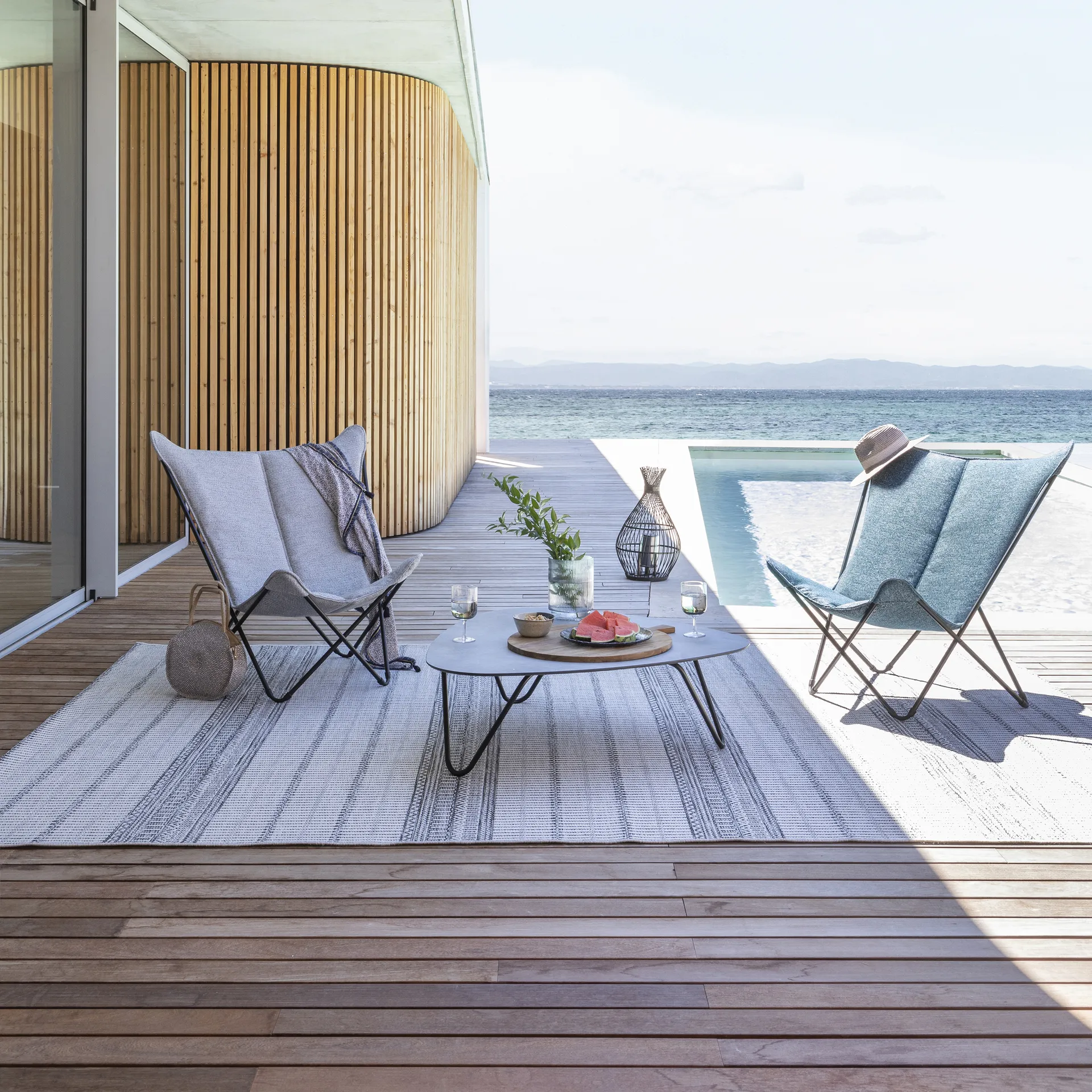 Sphinx zonnestoel, Sunbrella Cobalt Lafuma