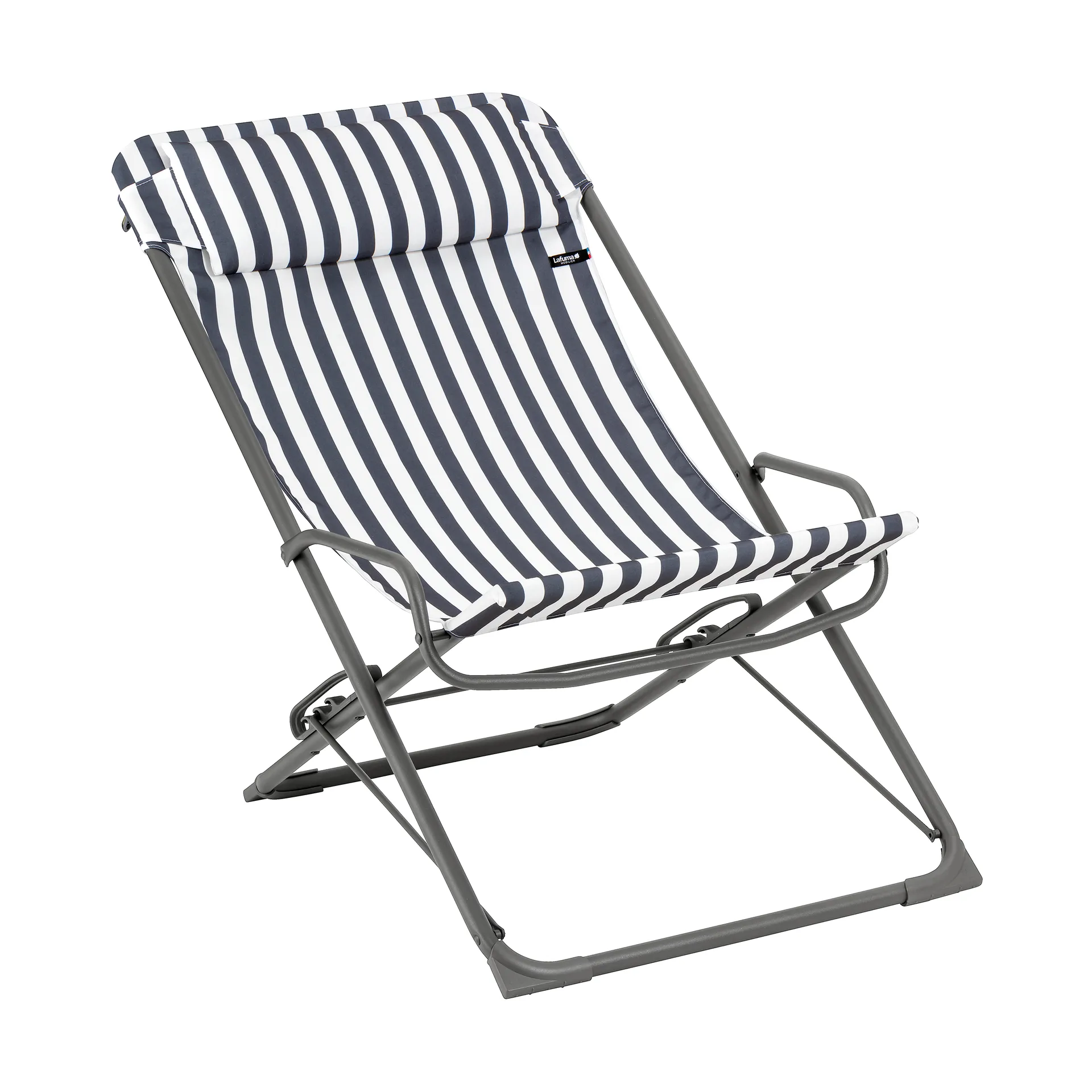 Transaswing Colorblock ligstoel, Rayure Terre (grijs) Lafuma