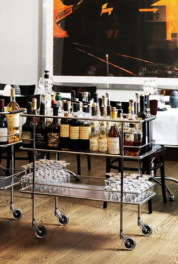 Cargo serveerwagen - Wit laminaat-chroom - Lammhults