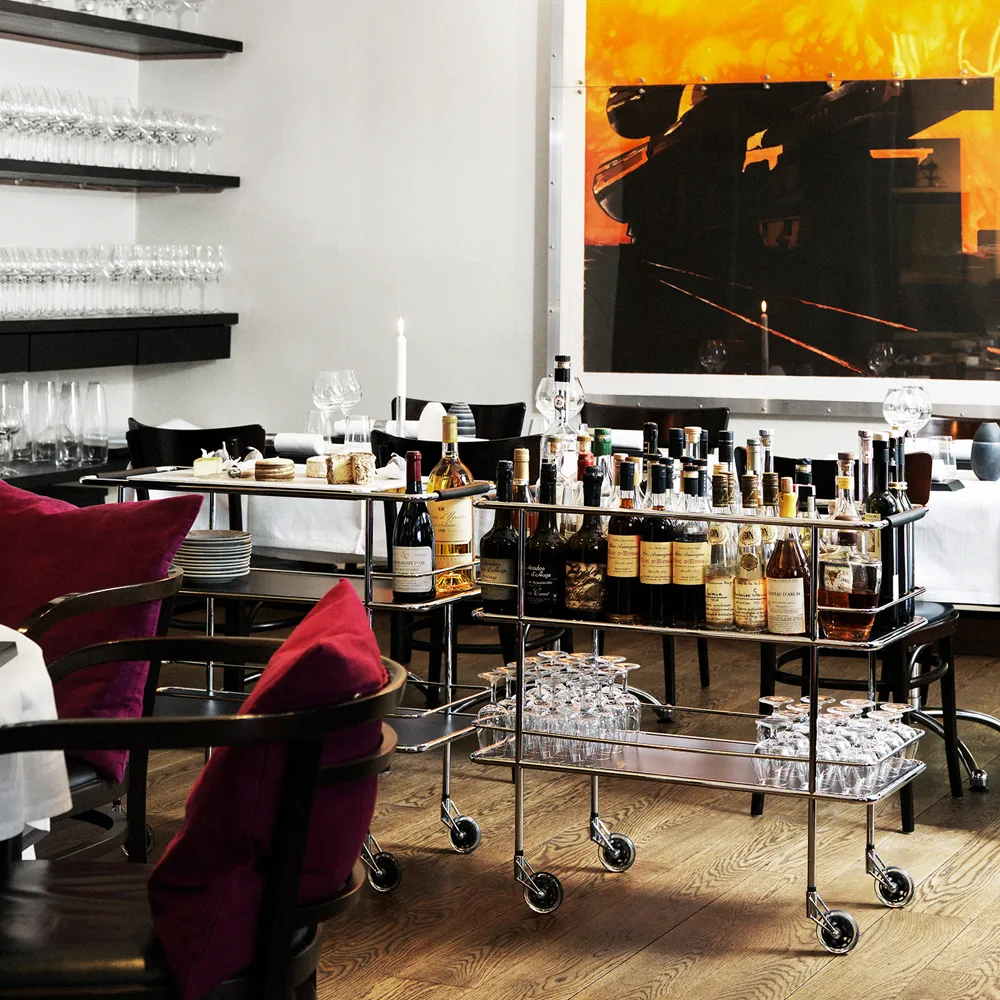 Cargo serveerwagen, Zwart laminaat-chroom Lammhults