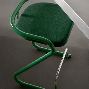 S70-3 barkruk - Elmo Nordic leer Zwart - chromen onderstel - Lammhults