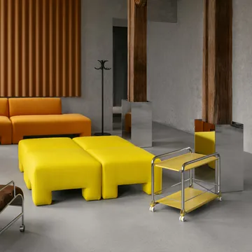 Tension rolwagen - Chroom - signaalgeel - Lammhults