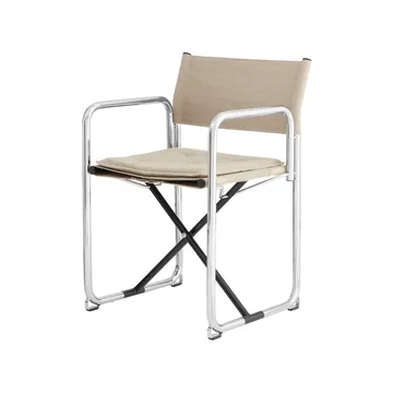 X75-2 stoel met armleuningen - Natuurlijk linnen-chroom - Lammhults