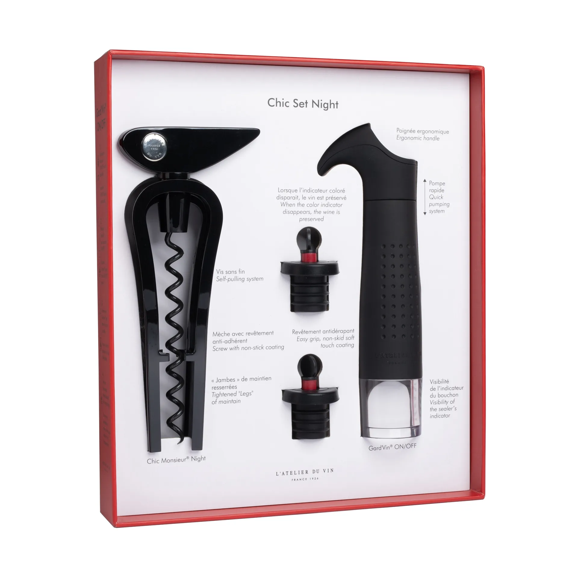 Chic set night vintillbehörsset, 4 delen L'Atelier du Vin