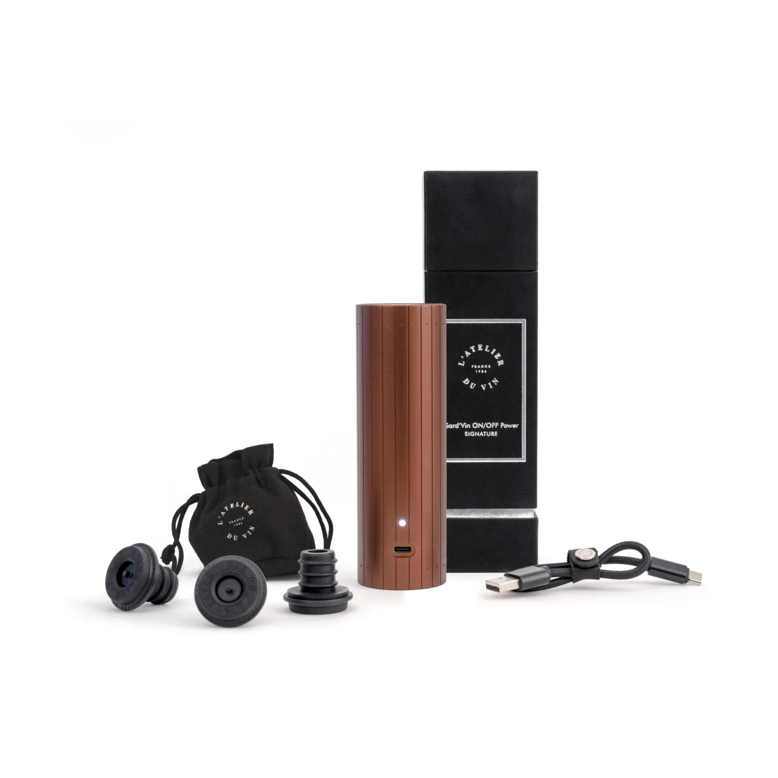 Gard’Vin ON/OFF Power vacuümpomp elektrisch, Koperkleurig L'Atelier du Vin