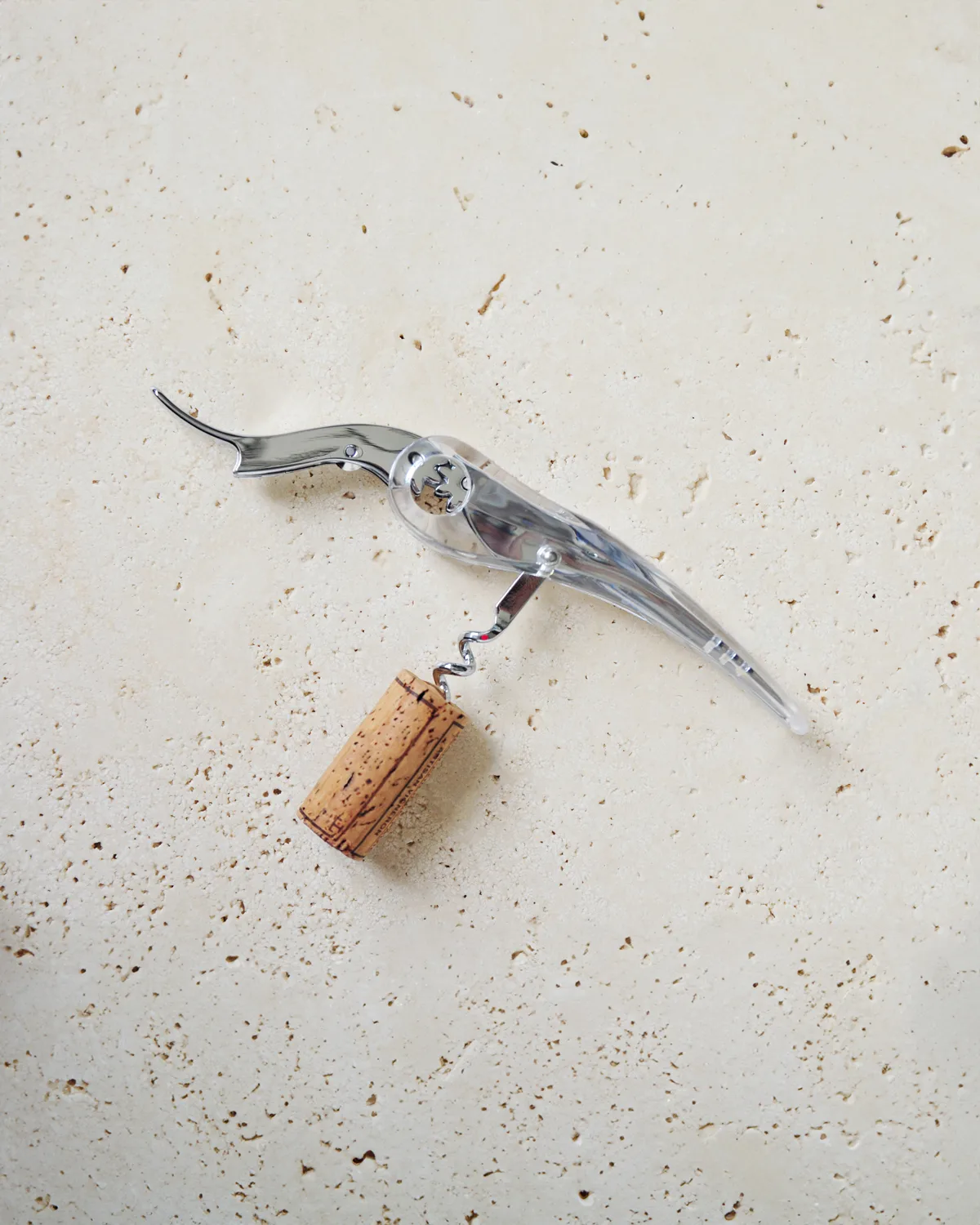 Soft machine crystal kurkentrekker, Zilverkleurig L'Atelier du Vin