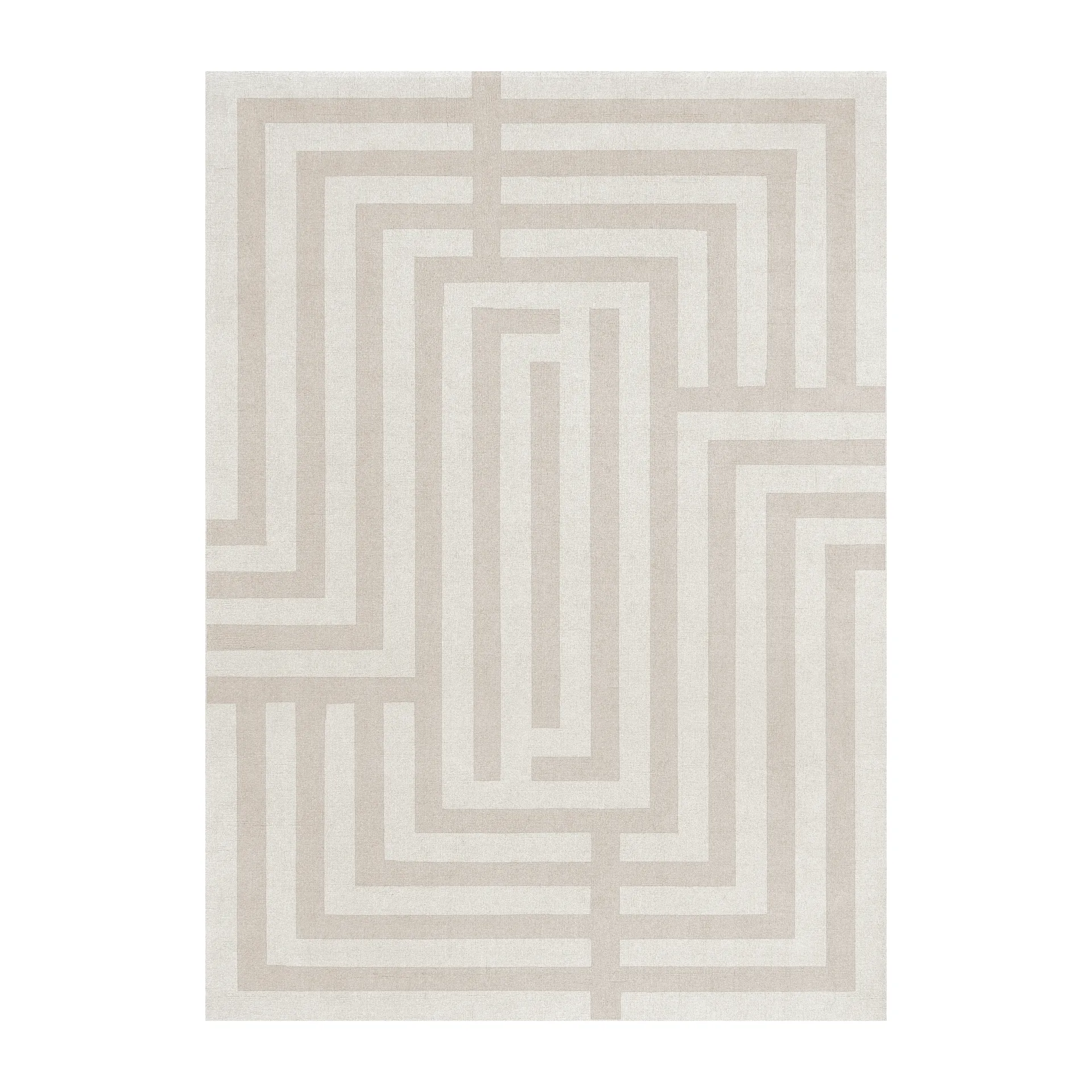 60S Geo Letters vloerkleed, Oatmeal, 180x270 cm Layered