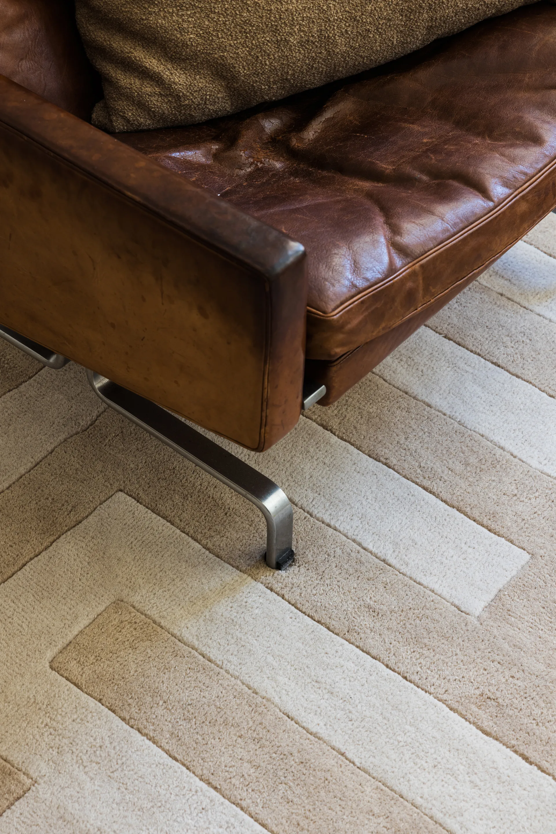 60S Geo Letters vloerkleed, Oatmeal, 180x270 cm Layered