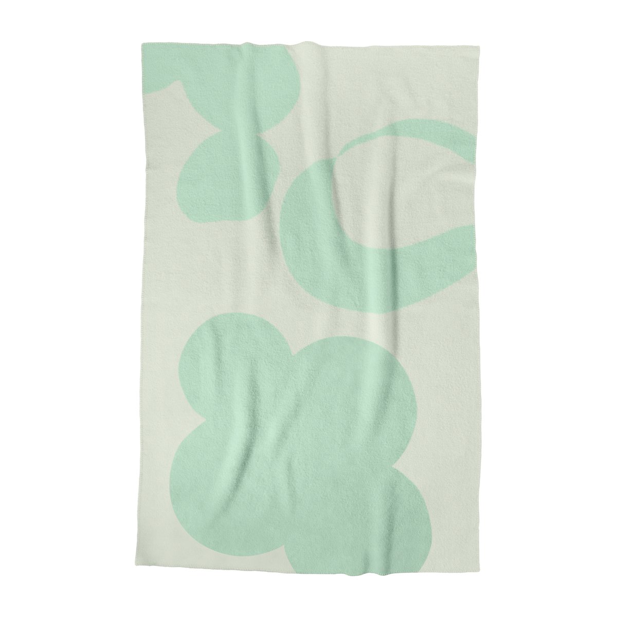 Layered Anemone wollen deken 130x200 cm Green | Scandinavisch Interieur | Wollen dekens & spreien | Groen
