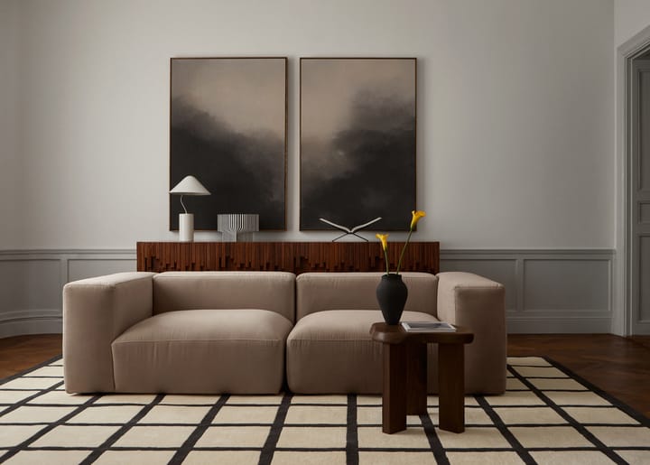 Avenue Checked wollen vloerkleed, White, 300x400 cm Layered