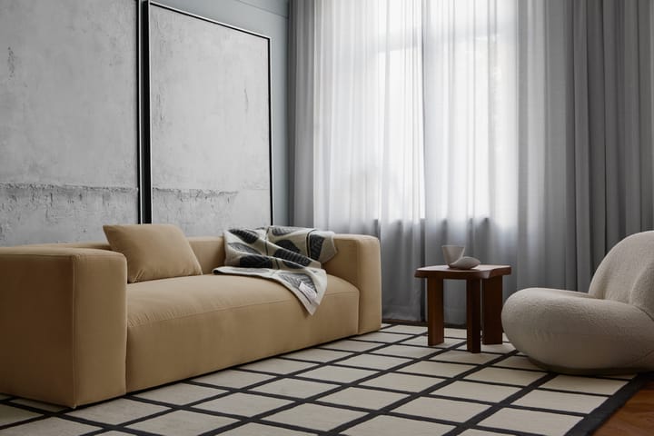 Avenue Checked wollen vloerkleed, White, 300x400 cm Layered