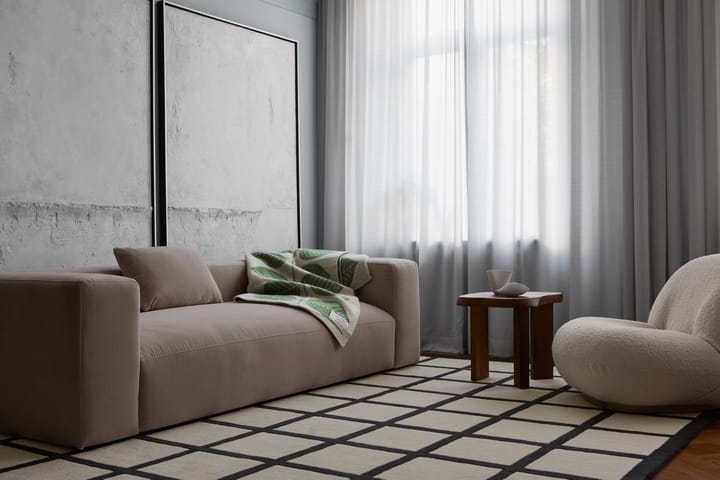Avenue Checked wollen vloerkleed, White, 300x400 cm Layered
