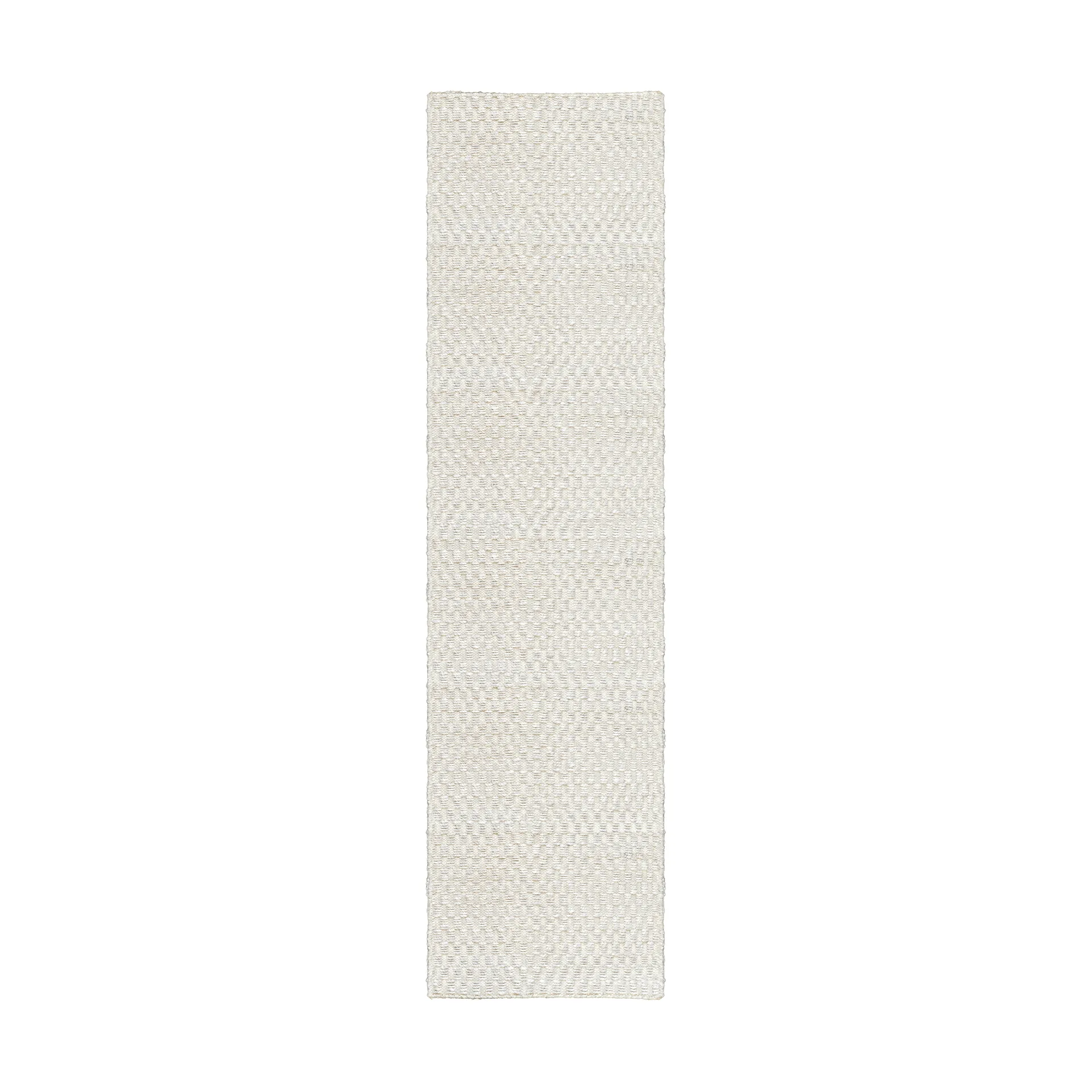 Barley vloerkleed van jute, Bone white, 75x240 cm Layered