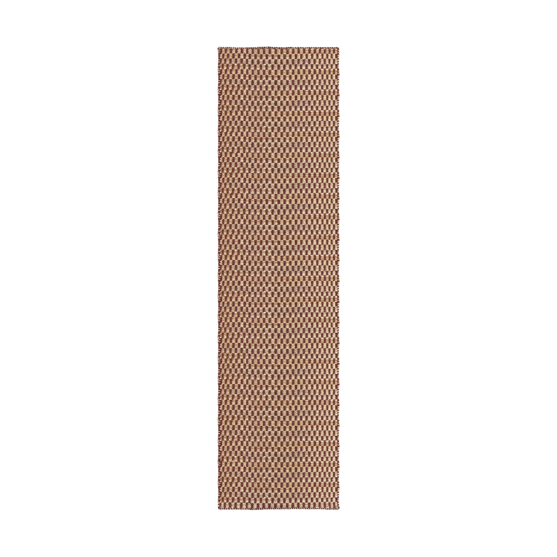 Barley vloerkleed van jute, Burgundy, 75x240 cm Layered