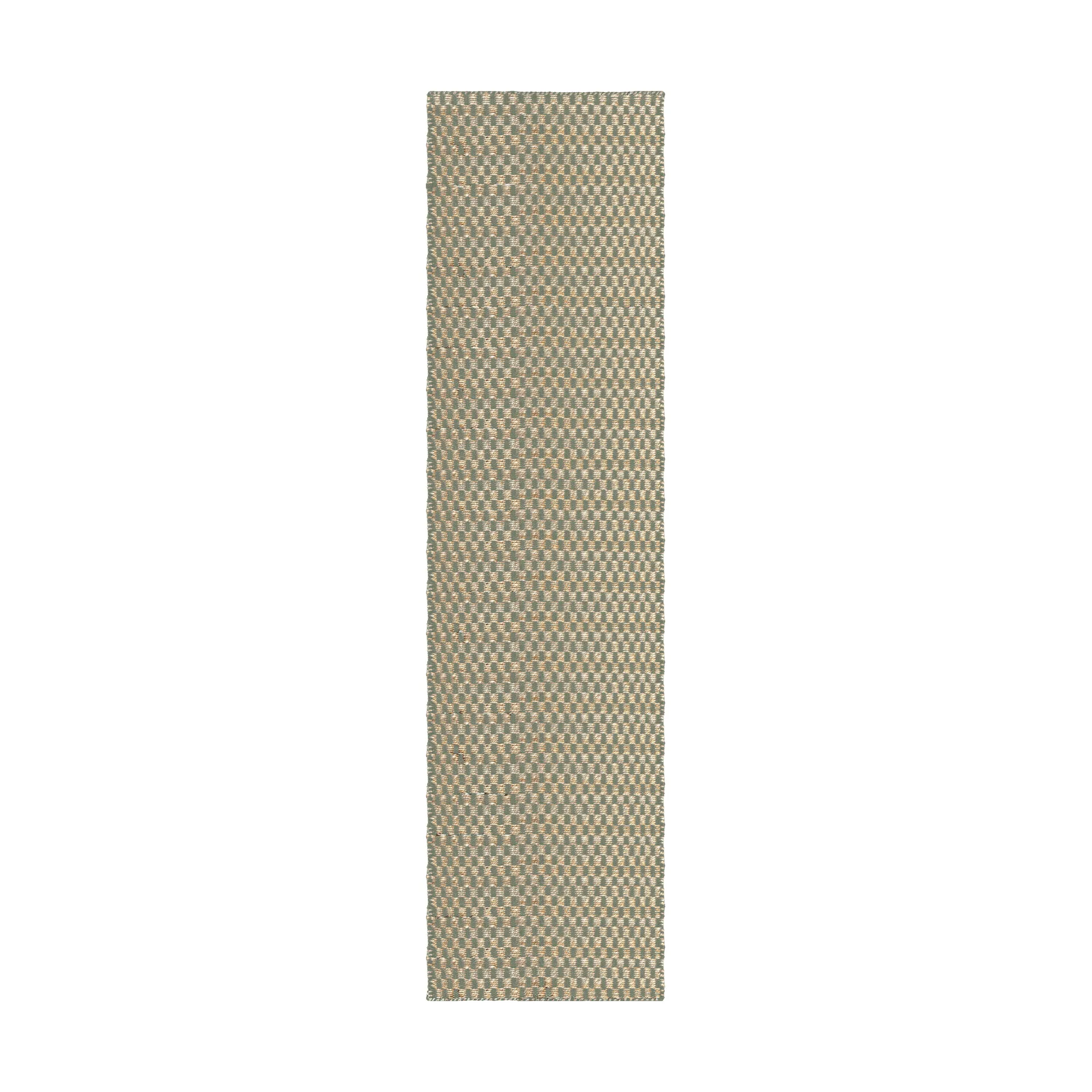 Barley vloerkleed van jute, Sage, 75x240 cm Layered