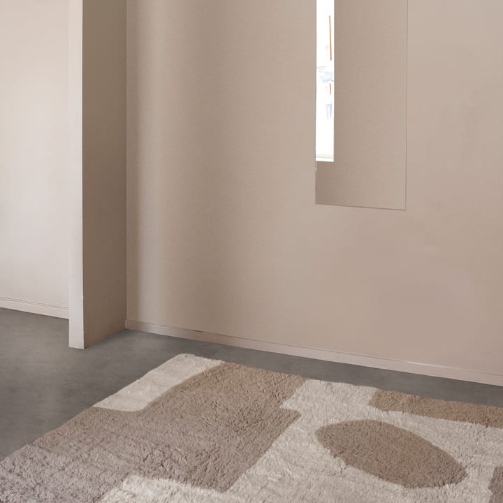 Bird in Space vloerkleed 180x270 cm, Wit-bruin-beige Layered