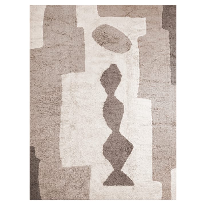 Bird in Space vloerkleed 250x350 cm, Wit-bruin-beige Layered